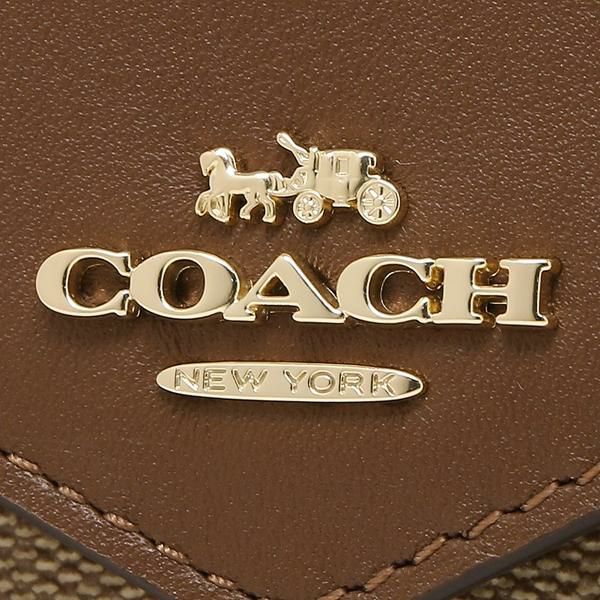 コーチ 財布 COACH 3034 IME74 スリム エンベロープ ウォレット シグネチャー キャンバス レディース 長財布 カーキ サドル2 詳細画像