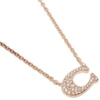 コーチ ネックレス アクセサリー COACH F91433 RGD PAVE SIGNATURE NECKLACE レディース ペンダント ROSE GOLD