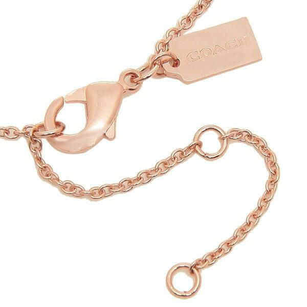 コーチ ネックレス アクセサリー COACH F91433 RGD PAVE SIGNATURE NECKLACE レディース ペンダント ROSE GOLD 詳細画像