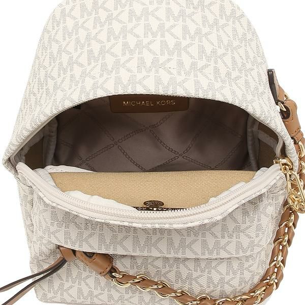マイケルコース バッグ MICHAEL KORS 30T0G04B0B 149 SLATER XS CNV MSGR BACKPACK レディース リュック・バックパック VANILLA/ACRN 白 詳細画像