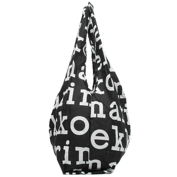 マリメッコ バッグ MARIMEKKO 048854 910 SMARTBAGS MARILOGO スマートバッグ マリロゴ レディース トートバッグ エコバッグ BLACK/WHITE 黒 A4対応 詳細画像