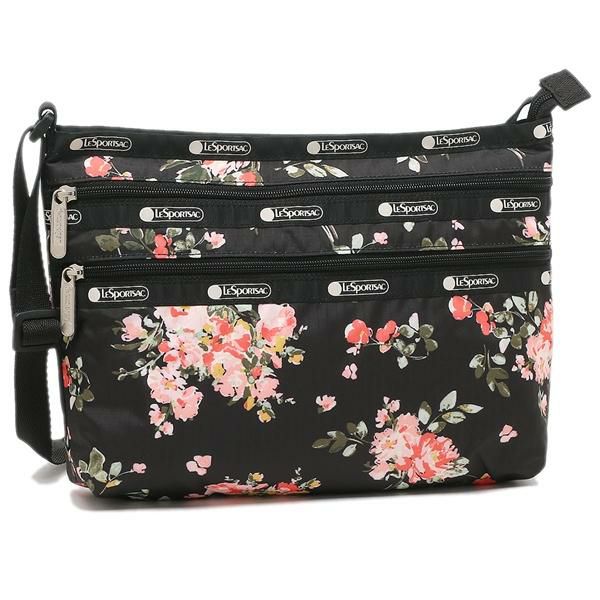 レスポートサック バッグ LESPORTSAC 3352 F632 QUINN BAG レディース ショルダーバッグ 花柄 GARDEN ROSE 黒