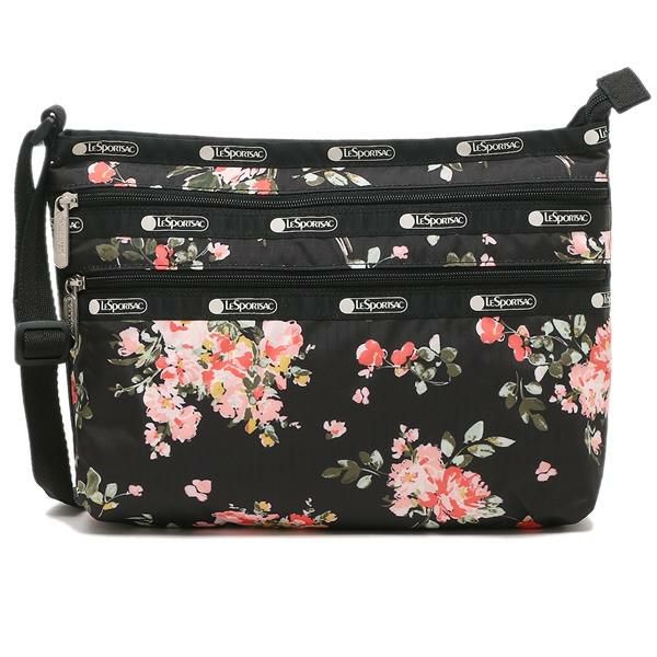 レスポートサック バッグ LESPORTSAC 3352 F632 QUINN BAG レディース ショルダーバッグ 花柄 GARDEN ROSE 黒 詳細画像