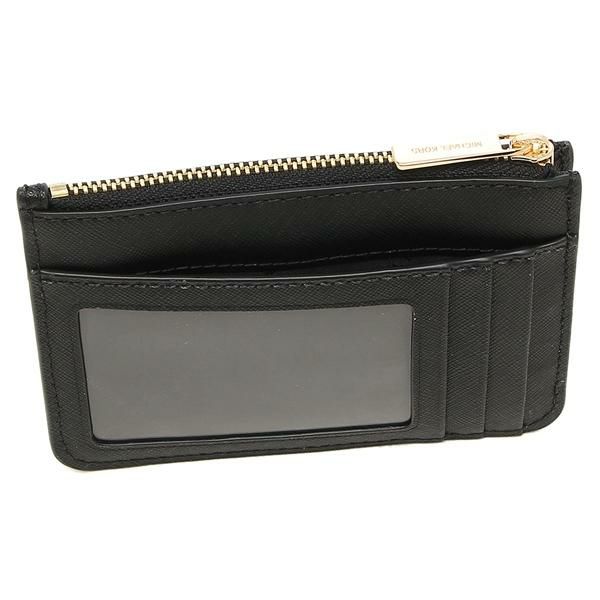 マイケルコース コインケース MICHAEL KORS 35F7GTVU1L JET SET TRAVEL SM TZ COINPOUCH W ID LEATHER レディース コインケース パスケース 無地 BLACK 黒 詳細画像