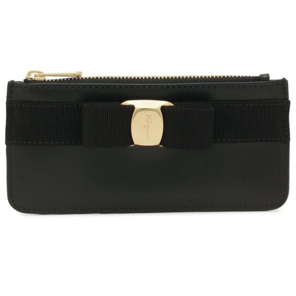 サルヴァトーレフェラガモ 小物 Salvatore Ferragamo 22E010 0734494 ヴァラ NEW VARA リボン フラグメントケース 名刺入れ・カードケース 無地 NERO 黒 詳細画像