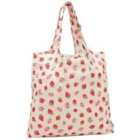 キャスキッドソン バッグ CATH KIDSTON 105351216607102 FOLDAWAY SHOPPER SWEET STRAWBERRY レディース トートバッグ 折りたたみ エコバッグ IVORY 白 A4対応