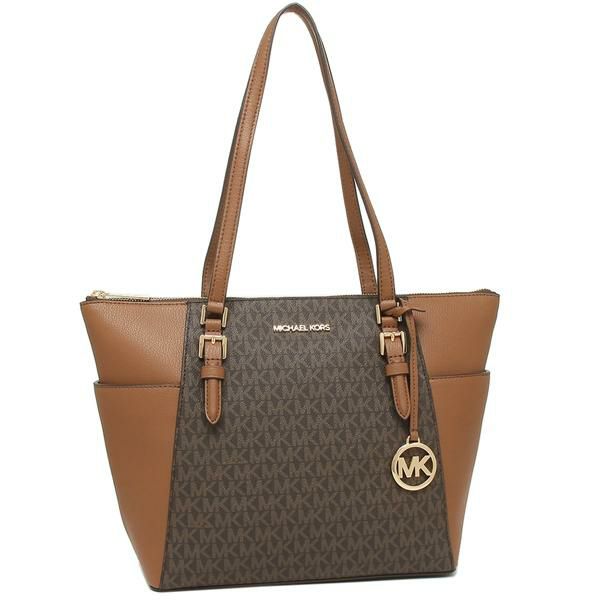 マイケルコース バッグ MICHAEL KORS 35T0GCFT3B CHARLOTTE LG TZ TOTE レディース トートバッグ BROWN 茶色