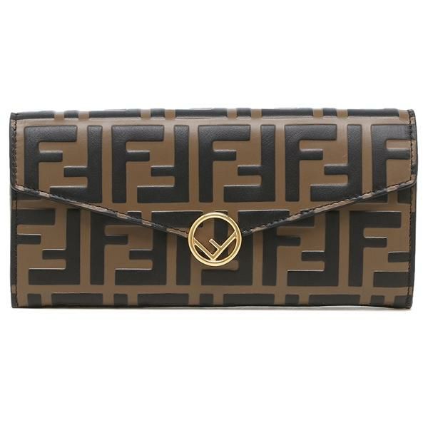 フェンディ 長財布 FENDI 8M0251 AAFM F13VK エフ イズ フェンディ F IS FENDI CONTINENTAL WALLET レディース 長財布 MAYA/BLACK 茶色 詳細画像