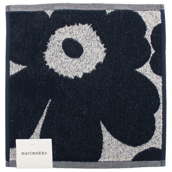 マリメッコ タオル MARIMEKKO 070528 851 UNIKKO MINI TOWEL ウニッコ ミニタオル 花柄 BLACK 黒 詳細画像