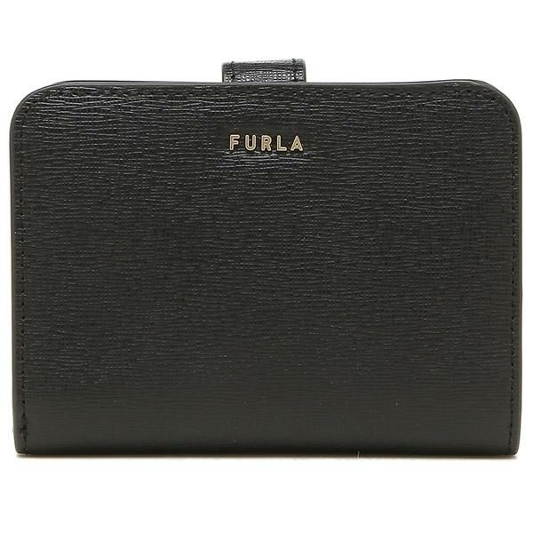 フルラ 財布 FURLA PCY0UNO B30000 O6000 Saffiano FURLA BABYLON S COMPACT WALLET バビロン レディース 二つ折り財布 無地 NERO 黒