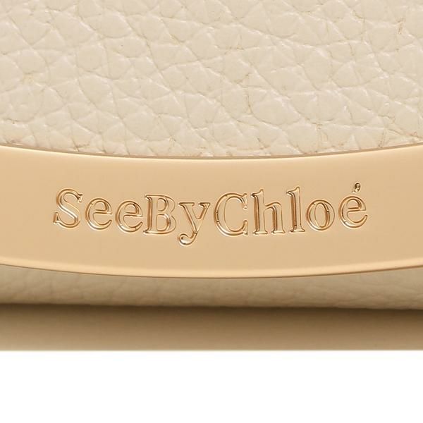 シーバイクロエ 財布 SEE BY CHLOE CHS17WP582349 24H LIZZIE LONG WALLET WITH FLAP リジー リッジー レディース 長財布 無地 CEMENT BEIGE 詳細画像