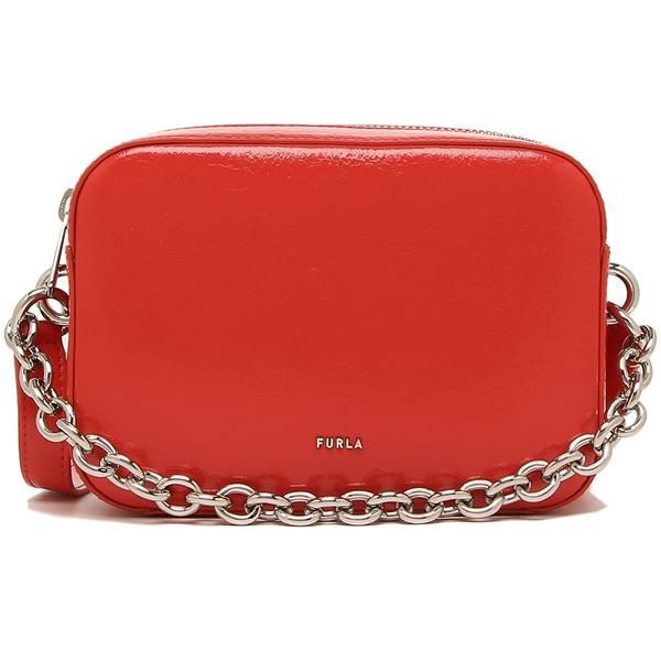 フルラ バッグ FURLA 1055817 BAGD W47 09A FURLA BLOCK MINI C/BODY CATENA ブロック ミニサイズ レディース ショルダーバッグ 無地 FUOCO H 詳細画像