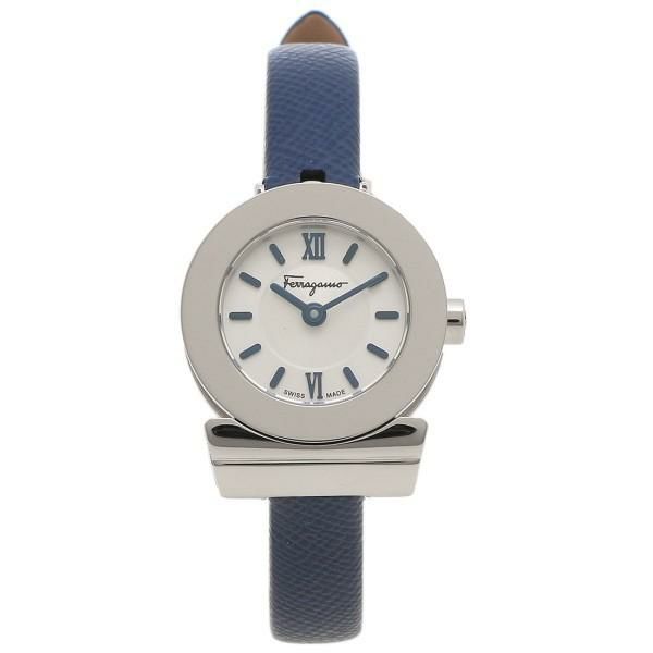 フェラガモ 時計 レディース ガンチーニ 22MM クォーツ ホワイトパール ブルー Salvatore Ferragamo SF4301620
