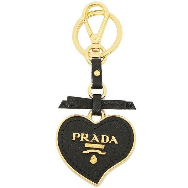 プラダ キーリング キーホルダー サフィアーノ ハートチャーム リボン レディース PRADA 1TL126 詳細画像