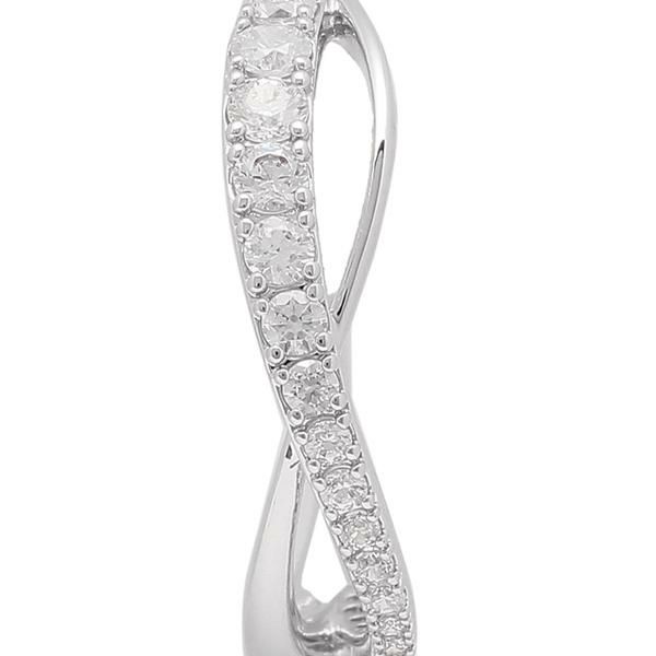 スワロフスキー ピアス アクセサリー SWAROVSKI 5563908 TWIST フープピアス レディース シルバー/ホワイト 詳細画像