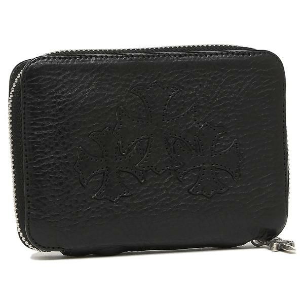 クロムハーツ 財布 CHROME HEARTS 116664 BLACK WLT BBY BANK ROBBER メンズ 二つ折り財布 無地 BLACK 黒