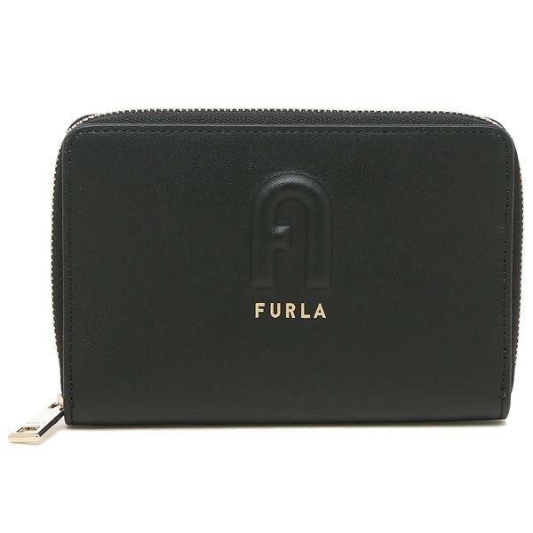 フルラ 財布 FURLA PDS7FRI E35000 O6000 FURLA RITA M ZIP AROUND リタ ミニ財布 ラウンドファスナー レディース 二つ折り財布 無地 NERO 黒 詳細画像