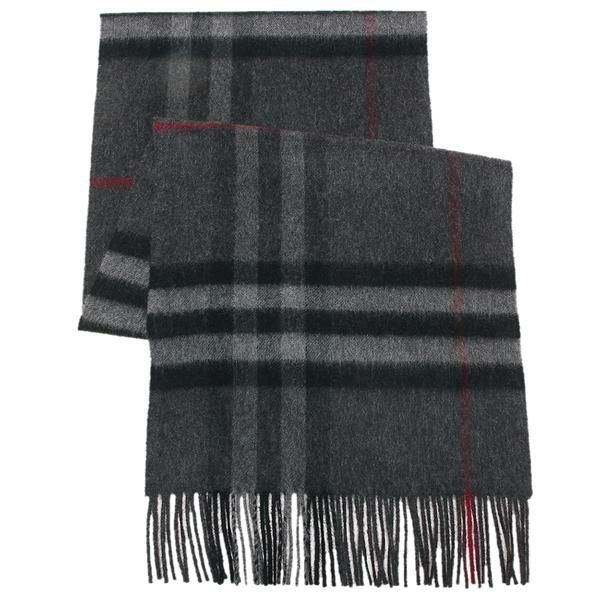 バーバリー マフラー BURBERRY 8015538 A1208 GIANT CHECK ジャイアントチェック クラシック チェック 168×30cm カシミア100% スカーフ チェック CHARCOAL 詳細画像