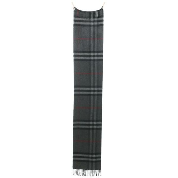 バーバリー マフラー BURBERRY 8015538 A1208 GIANT CHECK ジャイアントチェック クラシック チェック 168×30cm カシミア100% スカーフ チェック CHARCOAL 詳細画像