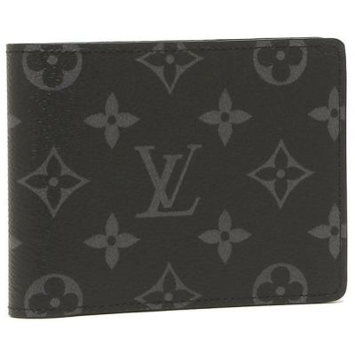 ルイヴィトン 財布 Louis Vuitton M モノグラムエクリプス ポルトフォイユミュルティプル メンズ 二つ折り財布 グレー Axes