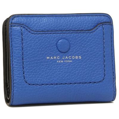 マークジェイコブス 財布 Marc Jacobs M 495 Empire City Mini Compact Wallet レディース 二つ折り財布 ミニ財布 無地 Evening Blue 青 Axes