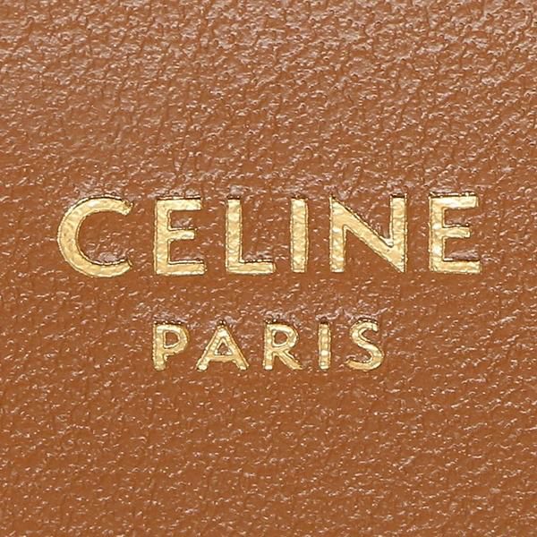 セリーヌ 財布 CELINE 10D782CQH 04LU TRIOMPHE スモール フラップ SMALL FLAP WALLET ミニ財布 レディース 三つ折り財布 TAN 茶色 詳細画像