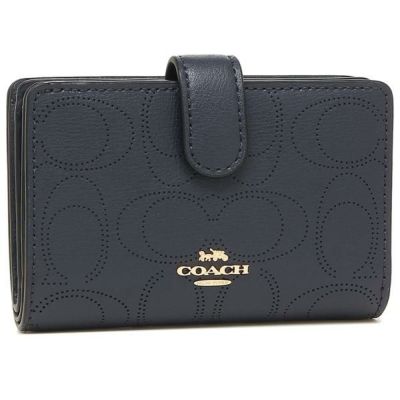 コーチ 財布 Coach 5 V5blc ダブル ポップ ハットン ウォレット ブロック レディース 二つ折り財布 無地 Black Multi 春夏新作 Axes