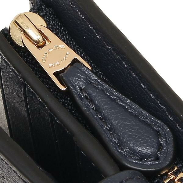 コーチ 財布 COACH 2884 IMMID ミディアム コーナー ジップ ウォレット シグネチャーレザー レディース 二つ折り財布 ミッドナイト 紺 詳細画像