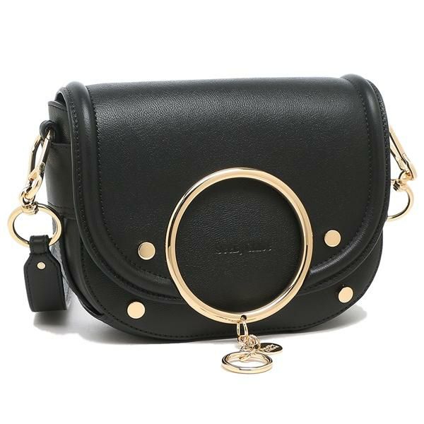 シーバイクロエ バッグ SEE BY CHLOE CHS19WSA29388 001 MARA SHOULDER BAG レディース ショルダーバッグ 無地 BLACK 黒