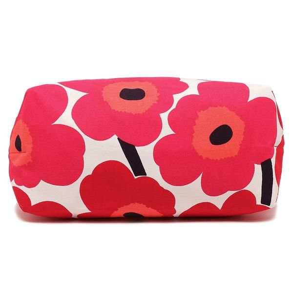 マリメッコ バッグ MARIMEKKO 048295 001 Pieni Unikko Peruskassi ピエニ ウニッコ レディース トートバッグ 花柄 WHITE RED 赤 A4対応 詳細画像