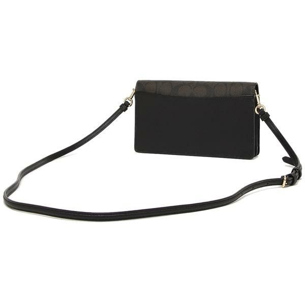 コーチ バッグ COACH 3036 IMAA8 シグネチャー キャンバス アンナ フォールドオーバー クロスボディ クラッチ レディース ショルダーバッグ ブラウン/ブラック 茶色 詳細画像