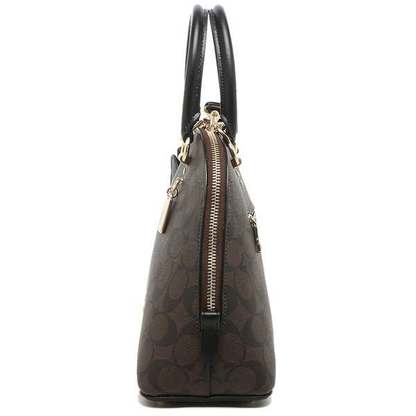 コーチ バッグ COACH 2558 IMAA8 ケイティ サッチェル シグネチャー キャンバス レディース ハンドバッグ ショルダーバッグ ブラウン ブラック 茶色 詳細画像