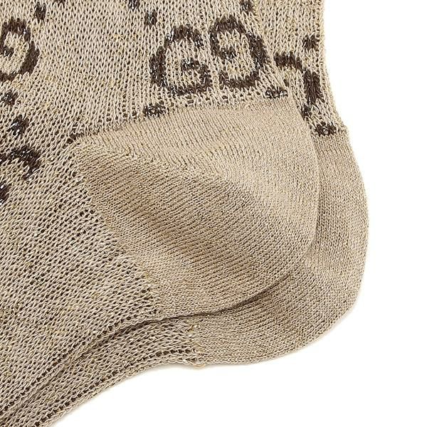 グッチ 靴下 GUCCI 476525 3G199 9964 LAME GG SOCKS ラメ ファブリック GG ソックス レディース BEIGE COTTON 詳細画像