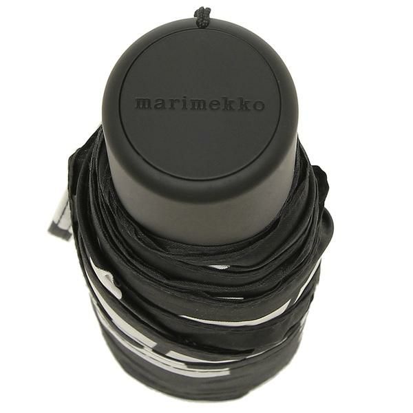 マリメッコ 傘 マリロゴ 折りたたみ傘 ブラック レディース MARIMEKKO 048859 910 詳細画像