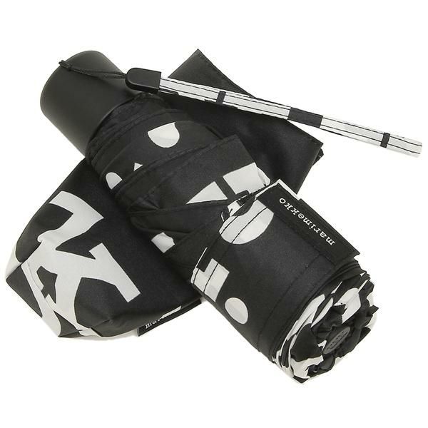 マリメッコ 傘 マリロゴ 折りたたみ傘 ブラック レディース MARIMEKKO 048859 910 詳細画像