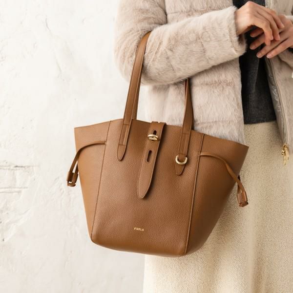 フルラ バッグ FURLA BZT0FUA HSF000 03B00 NET M TOTE ネット レディース トートバッグ 無地 COGNAC h 茶色 ブラウン