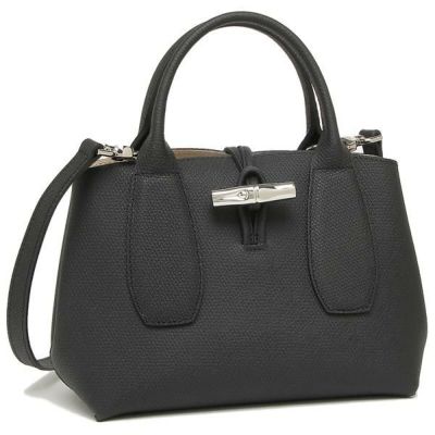 ロンシャン バッグ Longchamp Hpn 001 ロゾ Roseau Top Handle Bag S レディース ハンドバッグ ショルダーバッグ 無地 Black 黒 Axes