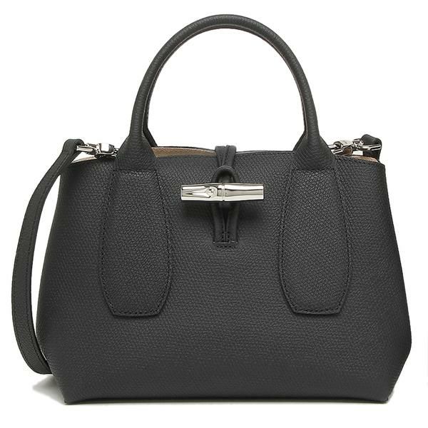 ロンシャン バッグ LONGCHAMP 10095 HPN 001 ロゾ ROSEAU TOP HANDLE BAG S レディース ハンドバッグ ショルダーバッグ 無地 BLACK 黒 詳細画像