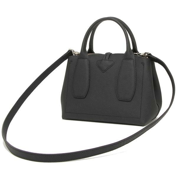 ロンシャン バッグ LONGCHAMP 10095 HPN 001 ロゾ ROSEAU TOP HANDLE BAG S レディース ハンドバッグ ショルダーバッグ 無地 BLACK 黒 詳細画像