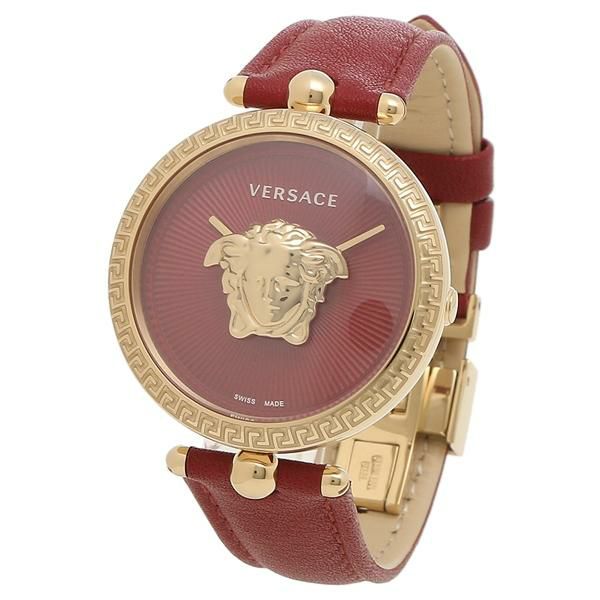 ヴェルサーチ 時計 VERSACE VECQ00418 PALAZZO EMPIRE パラッツォエンパイア 34MM クォーツ レディース腕時計ウォッチ レッド/ゴールド 詳細画像