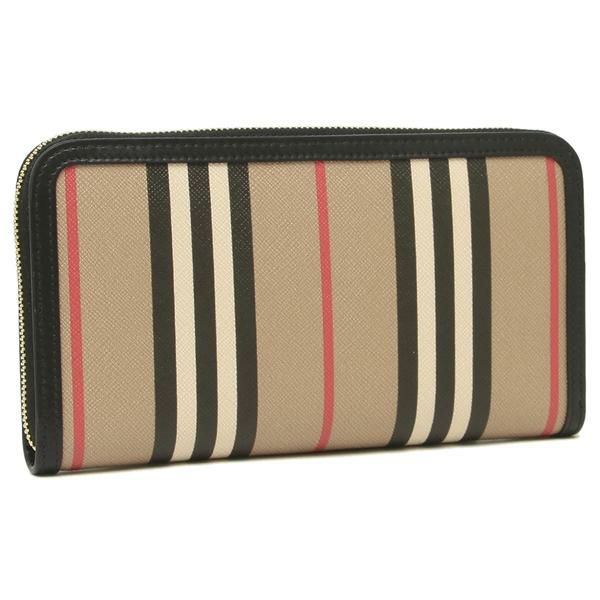 バーバリー 財布 BURBERRY 8030448 A7026 ELMORE ラウンドジップ ICON STRIPE レディース 長財布 チェック ARCHIVE BEIGE 詳細画像