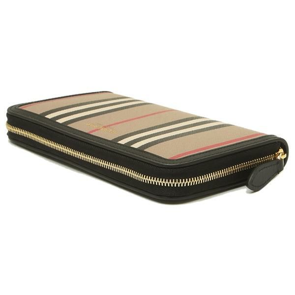 バーバリー 財布 BURBERRY 8030448 A7026 ELMORE ラウンドジップ ICON STRIPE レディース 長財布 チェック ARCHIVE BEIGE 詳細画像