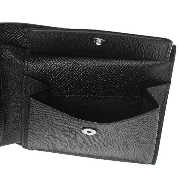 バーバリー 財布 BURBERRY 8033846 A1189 CC BILL COIN INTERNATIONAL BIFOLD COIN WALLET ICON STRIPE メンズ 二つ折り財布 無地 BLACK 黒 詳細画像