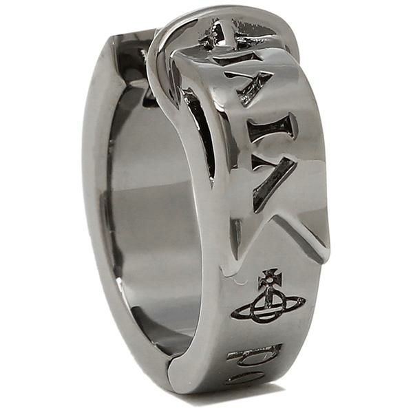 ヴィヴィアンウエストウッド ピアス アクセサリー VIVIENNE WESTWOOD 62030053 S001 MAN BOBBY SINGLE HOOP メンズ ブラック 黒