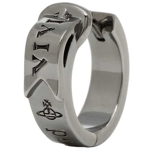 ヴィヴィアンウエストウッド ピアス アクセサリー VIVIENNE WESTWOOD 62030053 S001 MAN BOBBY SINGLE HOOP メンズ ブラック 黒 詳細画像