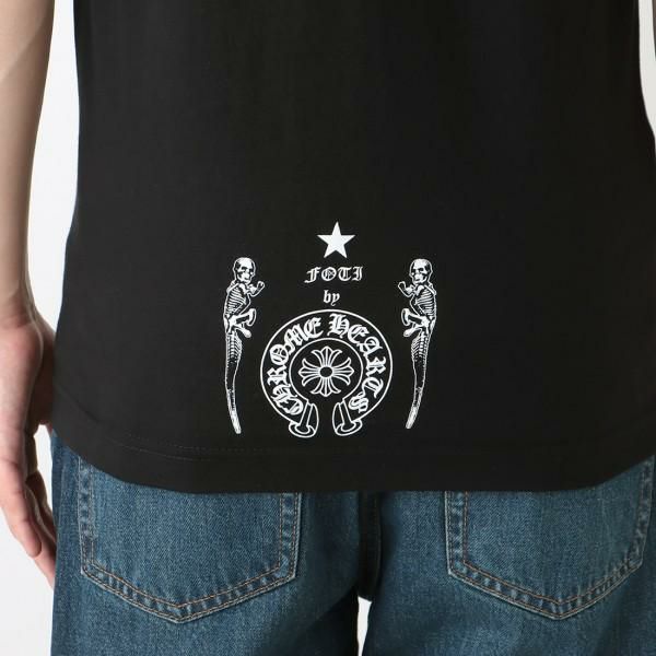 クロムハーツ トップス CHROME HEARTS F19-1B SKULL SUIT メンズ トップス Tシャツ BLACK 詳細画像