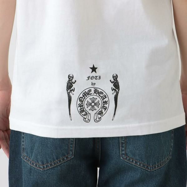 クロムハーツ トップス CHROME HEARTS F19ー1B SKULL SUIT メンズ トップス Tシャツ WHITE 詳細画像