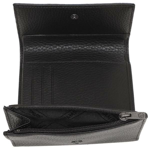 ロンシャン 財布 LONGCHAMP 3000 968 001 ROSEAU ロゾ COMPACT WALLET コンパクト ミニ財布 レディース 二つ折り財布 無地 BLACK 黒 詳細画像