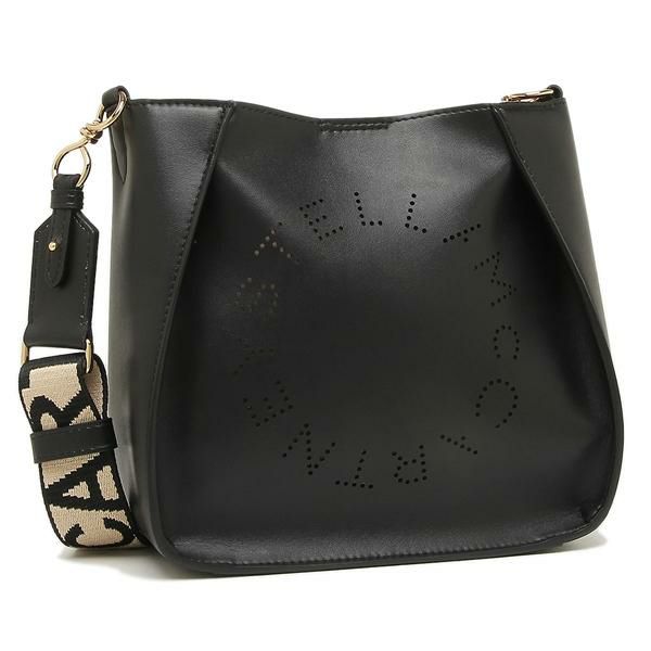 ステラマッカートニー バッグ STELLA McCARTNEY 700073 W8542 1000 LOGO SHOULDER BAG ロゴ レディース ショルダーバッグ 無地 BLACK 黒