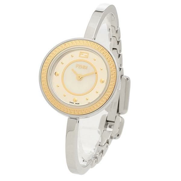 フェンディ 時計 FENDI F378124500 FENDI MY WAY フェンディマイウェイ 28MM ファー付き クォーツ レディース腕時計ウォッチ シルバー 詳細画像